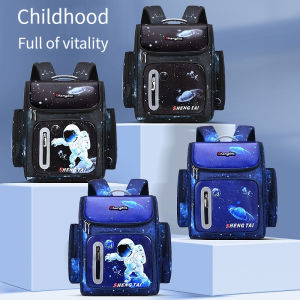 New Astronaut Waterproof Kids School bag (6-15Y)  Large Capacity Science Layered Children’s School Backpacks Spine Protection load Reduced Primary Students School Bag