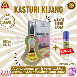 PARFUM KASTURI KIJANG 35ML AHSAN ORIGINAL EDP BONUS PARFUM 7ML - PARFUM WANITA TAHAN LAMA - PARFUM MINYAK WANGI AHSAN - MINYAK WANGI WANITA TAHAN LAMA - PARFUM WANITA ORI - PARFUM ARAB ORIGINAL TAHAN LAMA - FARFUM WANITA TAHAN LAMA - PARFUM SPRAY - COD