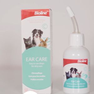 Bioline Ear Care For Pets 50ml Ear Cleaner Remove Odor Kill Bacteria Remove Earmites Ear Cleaning Products for Cats and Dogs Pet Supplies