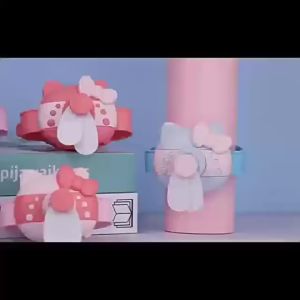 Quạt mini quạt đeo tay đồng hồ Hello Kitty quạt cổ tay di động tích hợp sạc USD dễ thương - Happy Home 4U