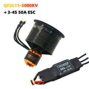 QX-MOTOR 50mm 12 Blades EDF Ducted Fan QF2611 3300/4000/4600/5000KV Brushless Motor for RC Airplane DIY