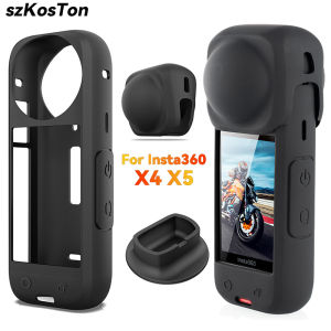 For Insta360 X5 X4 Silicone Stand Base + Lens Cover + Protective Cover Upright Holder For Insta 360 X5 Action Camera Accessories