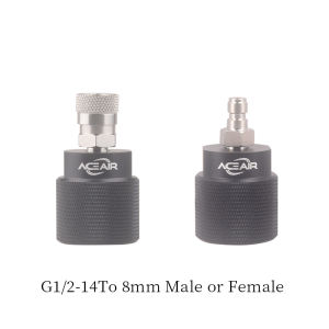 Nhôm Màu Đen G1/2-14 8Mm Qd Nam Nữ mối nối lắp nhanh Xi lanh khí Refil Điền Adapter Điều Chỉnh Kết Nối bình khí Điều Chỉnh Kết Nối Phụ Bị Cho Aquarium Trạm Scuba