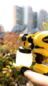 KEELAT 4-nozzle Cordless Electric Spray Gun Woodworking Paint Sprayer Household Disinfection Spray Gun