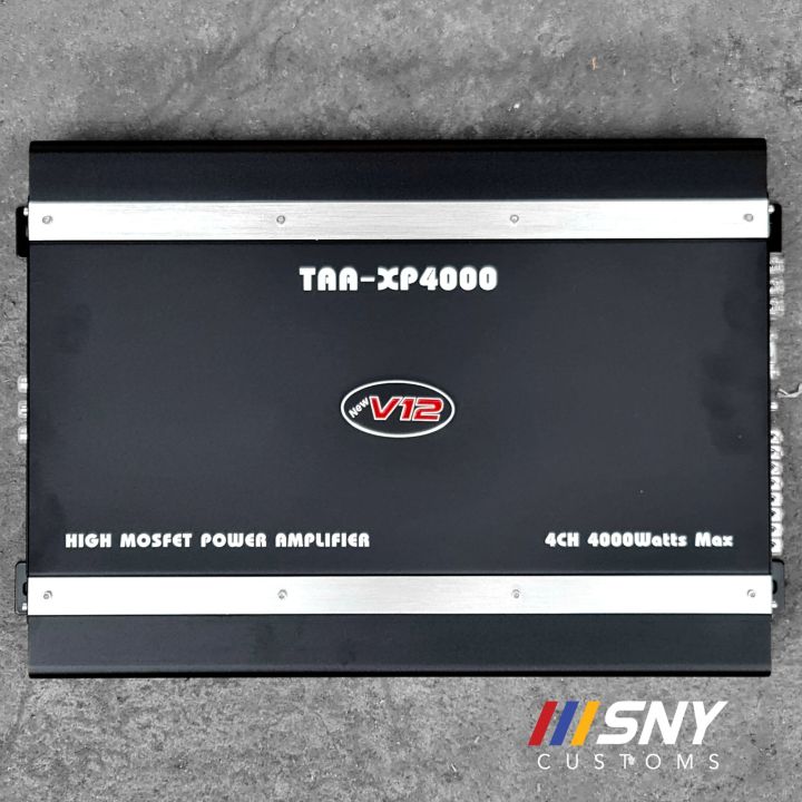 V12 AMPLIFIER 4CH High Power Amplifier 3 way setup possible with