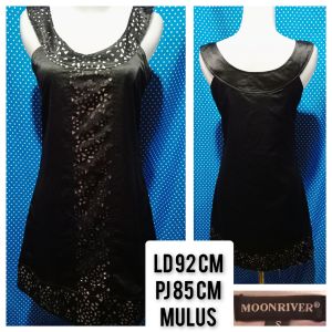 DRESS KUTUNG/SLEEVELESS HITAM(MOONRIVER) 91