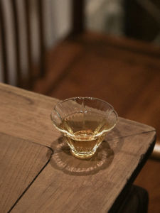 Handmade Heat Resistant Glass Tea Cup Floral Design Small Tea Set Cup Chinese Style Dining Utensils Refreshing Pop Element