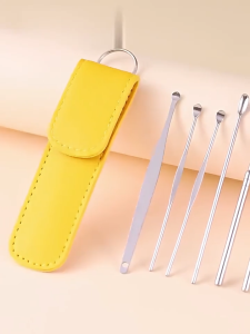 Korek Kuping 6in1 Kemasan Dompet Pouch / Pembersih Telinga Set 6in1