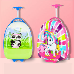 16 Inch Cartoon Cute Child Carry-on Small Travel Cabin Suitcases With Transparent Wheels Kids Trolley Rolling Luggage Bag Check-in Case For Boy And Girl Free Shipping