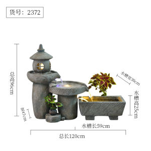 Outdoor Water Feature Rock Garden Fountain Circular Pool Balcony Indoor Landscape Outdoor Arrangement Villa Courtyard Fish Pond