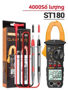 Kìm Đo Dòng Điện Xoay Chiều ANENG ST180 4000 Đếm Ampe Kế Kỹ Thuật Số Máy Đo Điện Áp Đo Dòng Điện Ô Tô Tần Số Điện Dung NCV Ohm Dụng Cụ Điện Cho Việc Tự Sửa Chữa Điện