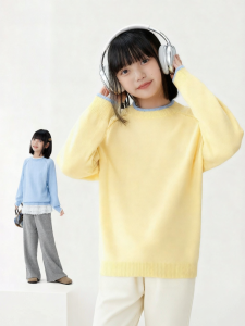 zosee | Quần Áo Knitwear Cổ Tròn Màu Khối
