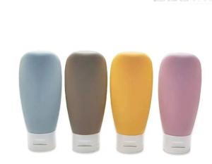 ขวดรีฟิล 4 ชิ้น/ชุด ขนาด 60 มล. ขวดโลชั่นเนื้อนุ่มแบบบีบได้ ขวดเปล่าพกพาสะดวกสำหรับเดินทาง ขวดแชมพู