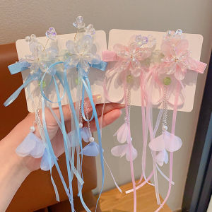 Princess Style Children's Hanfu Hair Accessories: Baby Girl Tassel Headbands for Female Toddler Ancient Costumes