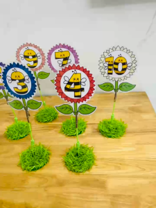 BỘ NHÓM SỐ HÌNH BÔNG HOA SIÊU XINH ( đồ dung dạy học miki )