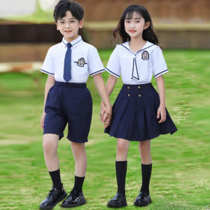 British Style Childrens School Uniforms Performance Clothing Nursery Kids Reading Host Ceremony Costume Cotton Polyester Blend