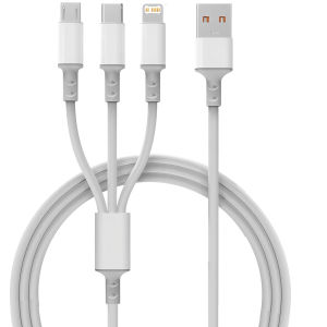 3 in 1 USB Fast Charge Cable Lightning Micro USB Type C Data Transfer Cord For iPhone Samsung Xiaomi Huawei POCO Mobile Phone Ch