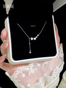 YINNUANNUAN | Sterling Silver Shooting Star Necklace For Women