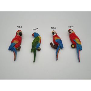 นกแก้วมาคอร์ เรซิ่นติดตู้ ขนาด 10cm สำหรับกรอบรูปประดับตกแต่งตามที่ต้องการ