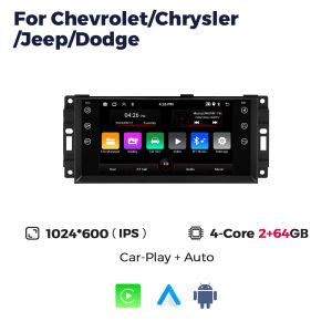 7" Wireless Carplay Car Radio For JEEP Grand Cherokee Liberty Wrangler Chrysler Multimedia Video Player GPS WIFI BT RDS FM Unit