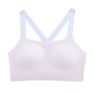 Áo ngực thể thao MiiOW cho bé gái làm  vải cotton pha thoáng khí co giãn