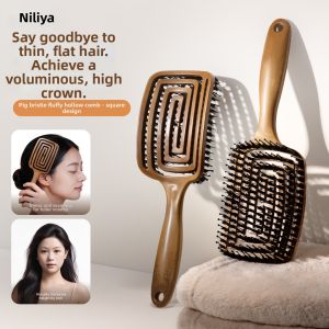NILIYA | Boar Bristle Volumizing Hair Care Comb