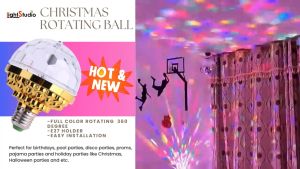 RGB Auto Rotating Magic Crystal Ball (Christmas Ball) LED Stage Bulb E27