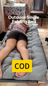 【COD/24H SHIP】Outdoor Folding bed na mura portable bed Oxford Cloth 300kg Load-bearing folding bed single heavy duty foldable bed heavy-duty with foam adjustable camping folding chair bed Folding does not take up space Office Nap Bed For home outdoor