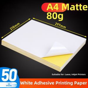 Customizable Self-Adhesive A4 Label Stickers 100 Sheets Laser and Inkjet Compatible
