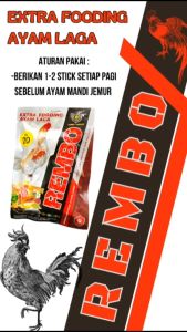REMBO EXTRA FOODING dan multivitamin ayam laga isi 20 butir