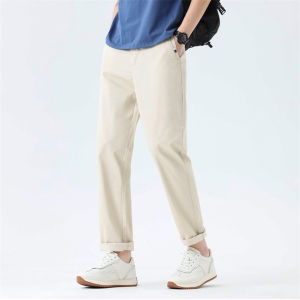 2026 New Summer Thin Mens Casual Pants Cotton Cool Feel Ultra Thin Straight Work Korea Trousers Man Chino Brand Clothing 28-38