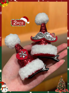 2/4pcs Ladies Christmas Hair Accessories Adorable Party Role Play Hairpins Hair Decorations Perfect Christmas Gift