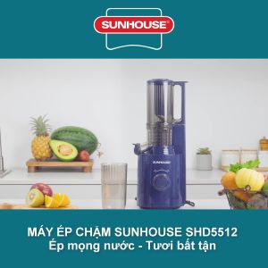 Máy ép chậm SUNHOUSE SHD5512 - Dung tích 600ml - Công suất 250W - Bảo hành 12 tháng