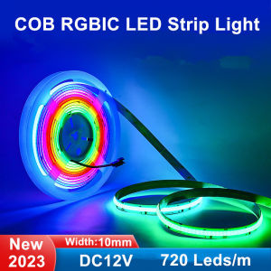 Angelila RGB Smart IC COB LED Strip Light Addressable 24V Dream Color Flowing Strip Light Multicolor Dimmable Flexible full Color Tape Light for TV Bedroom Party DIY Decoration