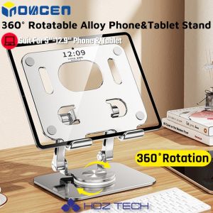 INOVAGEN Tablet Stand Phone Holder For Tablet/Phone from 4.7 to 12.9360° RotationFoldable Height Adjustable Aluminum Table Stand Desk Holder