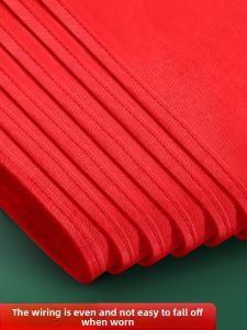 MONLEYTA | Pure Cotton Standard Red Scarf For Primary School Students Authentic Silk Cloth Small Size 1 Meter Polyester Solid Color 1.2 Meter