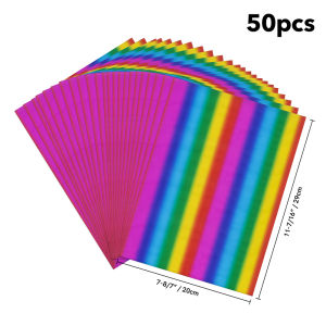 50pcs/pack 20x29cm Toner Hot Stamping Foil Paper A4 Toner Reactive Foil Foil By Laser Printer and Laminator For DIY Crafts Paper