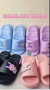 Sandal Anak Perempuan Motif Labubu Model Selop / Sendal Karakter Labubu Viral untuk Anak 3th - 10 tahun Ringan Anti Licin