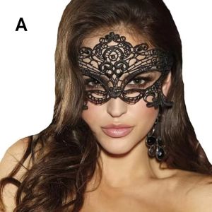 1/3/5Pc Halloween Makeup Ball Costume Party Ladies Lace Mask Half Face Cloak Mask