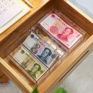 Desktop Change Storage Box Financial Coins Storage Box Banknotes Cash Register Drawer Arrangement Rack Money Collection Box Change Box
