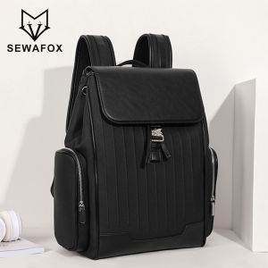 SEWAFOX | Luxurious Business Travel Backpack High-end Leather Laptop