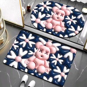 3D Bathroom Doormat - Soft and Absorbent