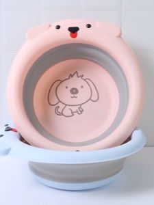 Chậu Rửa Mặt Gấp Gọn Cho Bé Hình Con Ông  Chú Cúc Đáng Yêu - Thau Gấp Gọn Con BEE Tiết Kiệm Không Gian Chậu Xếp Gọn Thông Minh silicon Dùng Phòng Tắm Du Lịch Tiện Lợi