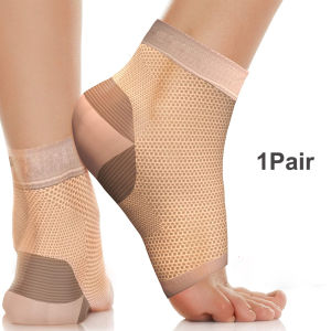 1Pair Plantar Fasciitis Socks with Arch Support - Ankle Compression Sleeve BraceToeless Socks for Foot Pain Relief Swelling