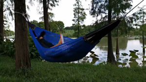 Duyan Ice Silk Hammock 200KG Camping Hiking Outdoor Foldable Single Double Sleeping Hammock Breathable Travel Hammock With Storage Bag And Rope