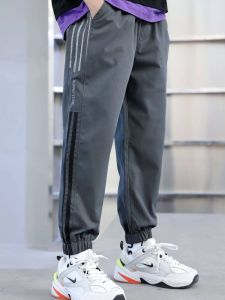 Boys Casual Thin Sport Pants Ice Silk Season Mosquito Proof Comfortable Loose Fit Childrens Summer Fashionable Trousers