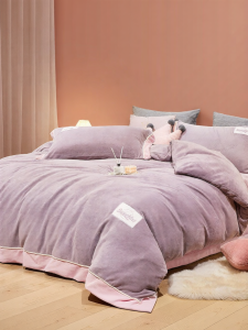 Boyang Home Textile | Winter Milk Velvet and Flannel Four-Piece Bedding Set