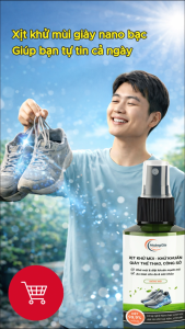 Xịt Khử Mùi Giày Thể Thao Công Sở Nano Bạc Hoàng Gia 100ml - Khử Khuẩn Chống Hôi Chân Hiệu Quả