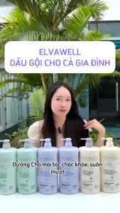 Set Mini Dầu Gội Xả Phục Hồi Giảm Gàu Rụng ELVAWELL 10ML