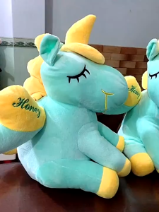 gấᴜ bông Kì lân ngồi honey cánh tim cute quà tặng